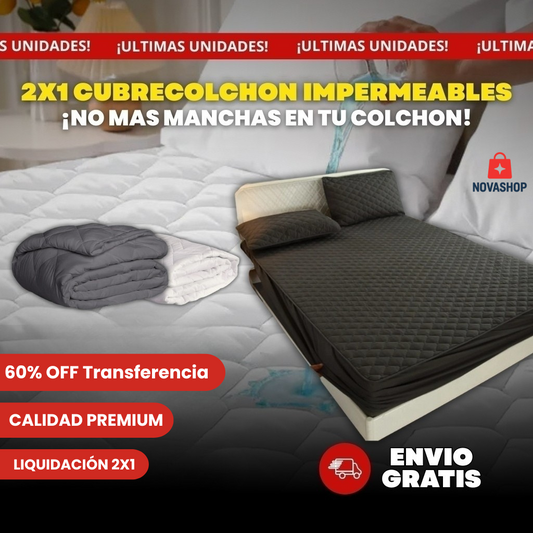 PROMO 2X1 CUBRECOLCHÓN IMPERMEABLE UNIVERSAL
